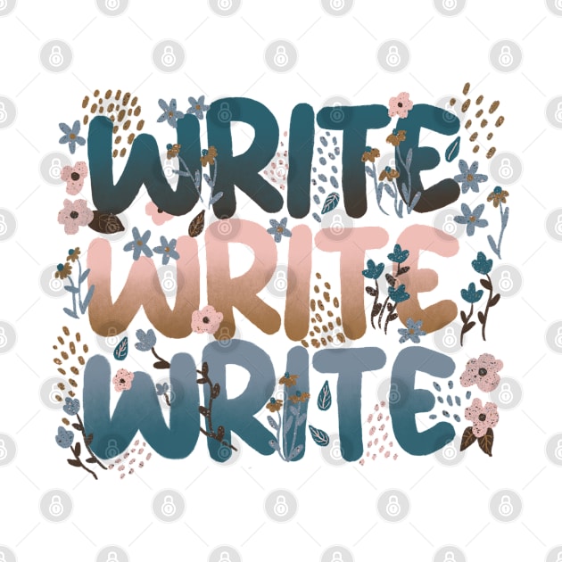 Write Write Write in Florals by Booneb