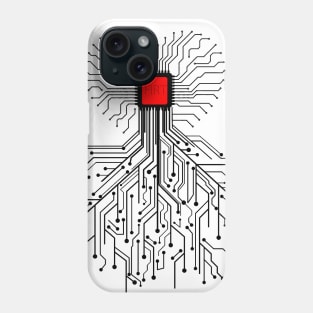 Electronic chip heart Phone Case