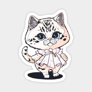 Tutu wearing kitten Magnet