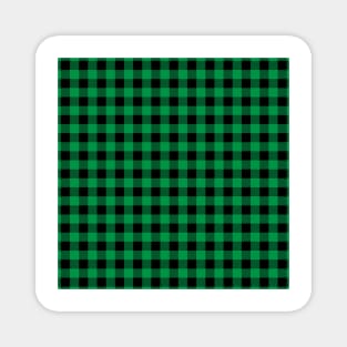 Green Plaid Pattern Magnet