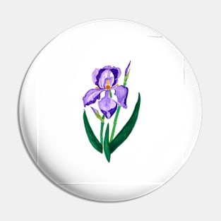 Purple Iris Pin