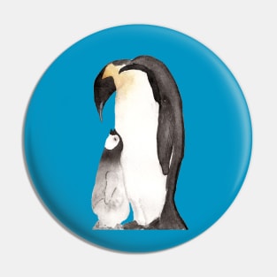 Fathers day gift for father penguin with baby penguin Pin