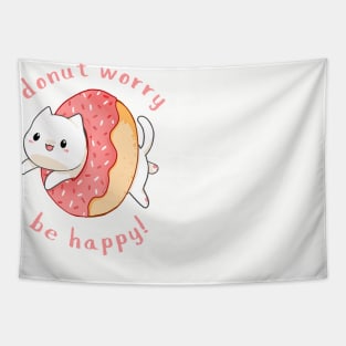 Donut worry cat Tapestry