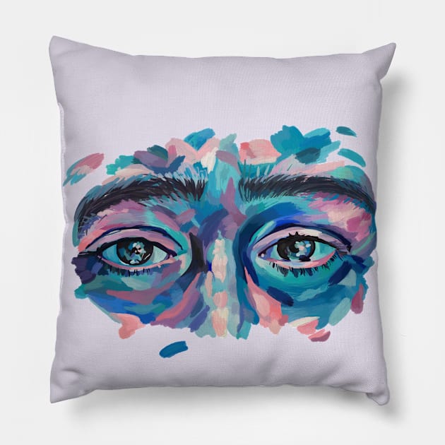 Sad and crying eyes. Pillow by milana.ovchinniikova