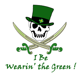 Fun Pirate St Patrick's Day Tee Magnet