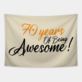 Celebration of 70th, 70 Years Of Being Awesome Tapestry