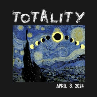 Art Solar Eclipse 2024 Totality April 8 Men Women Kids T-Shirt