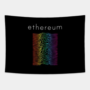 Ethereum Rainbow Waves Tapestry