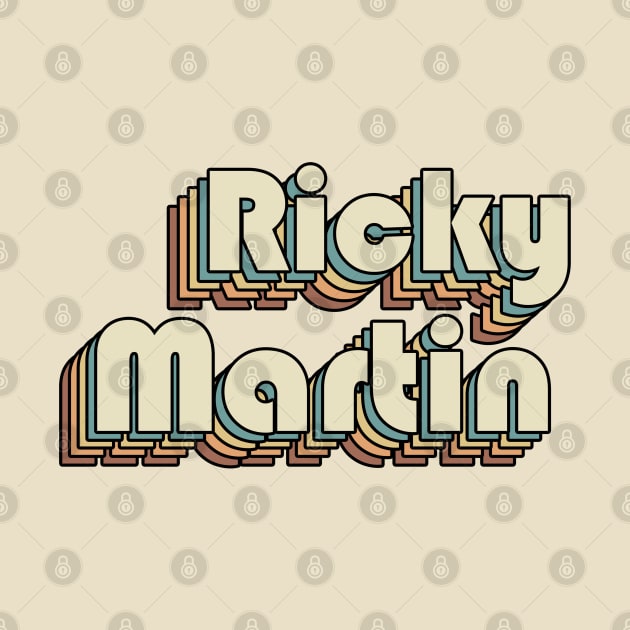 Ricky Martin // Retro Rainbow Typography Style // 70s - Ricky Martin ...