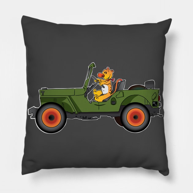 Jeep Animal Pillow by AltTabStudio