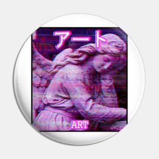 Vaporwave Statue Pin