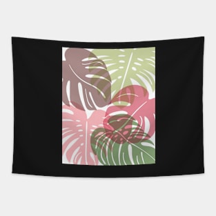 Pattern with tropical monstera leaves. Tapestry