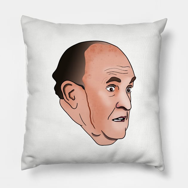 Rudy Giuliani Hair Dye Meme Pillow by Barnyardy