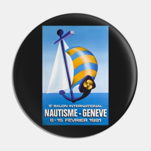 5e Salon International Nautisme, Genève, Poster Pin