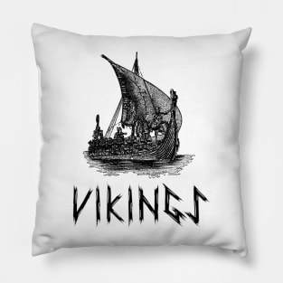 Vikings Valhalla Boat-Viking t-shirt Pillow