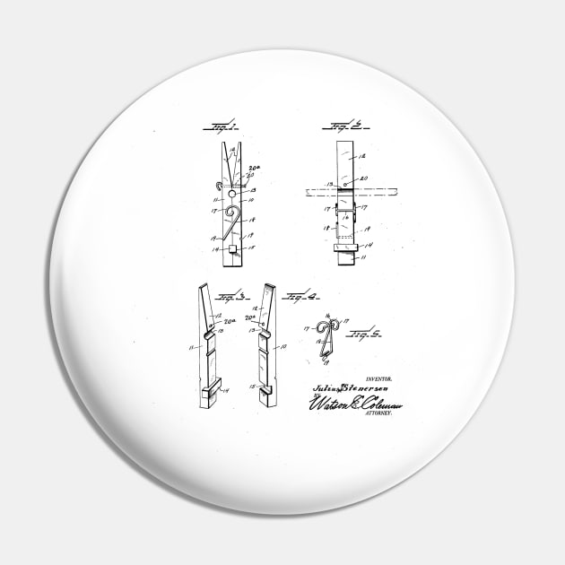 Clips VINTAGE PATENT DRAWING Pin by skstring