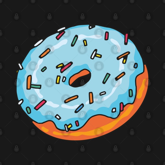 Blue Glazed Donut by okpinsArtDesign