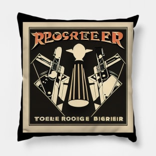 Vintage Rock and Roll Gibberish Poster Pillow