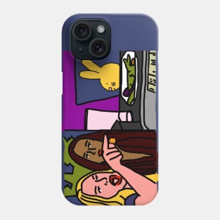 Woman Yelling at Cat Meme Funny Easter Bunny Phone Case