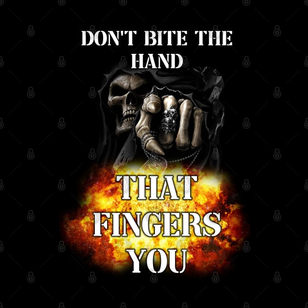 dont bite the hand that fingers you edgy skeleton by InMyMentalEra