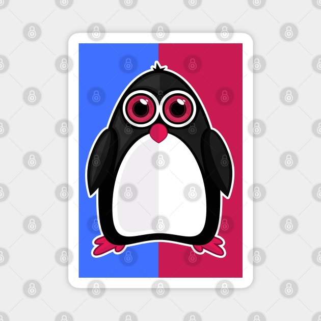 Penguin - Retro Magnet by adamzworld