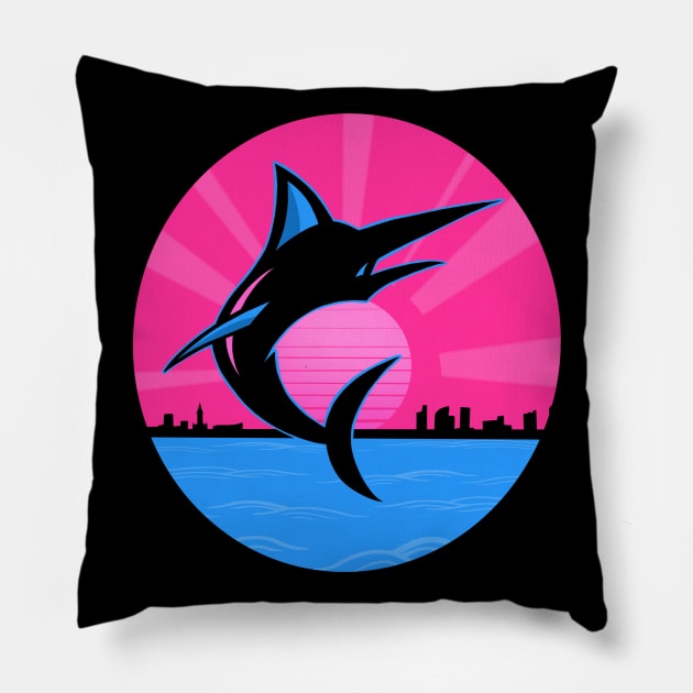 Welcome To Miami Pillow by Kirkhardt Designs