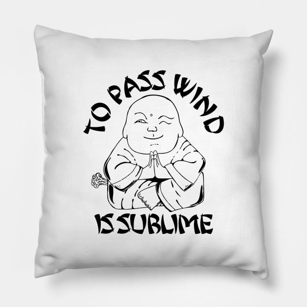 Tooting Buddah Pillow by strangemenagerie