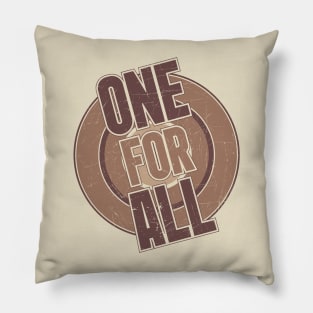 One For All // Song // Brown// Vintage// Grunge Pillow