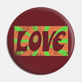 LOVE Groovy 60s style graphic Pin