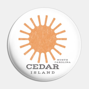 Cedar Island, NC Summertime Vacationing Beachgoing Sun Pin