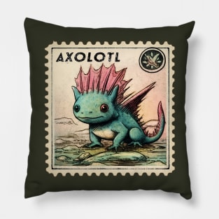 Axolotl Stamp Pillow