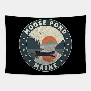 Moose Pond Maine Sunset Tapestry