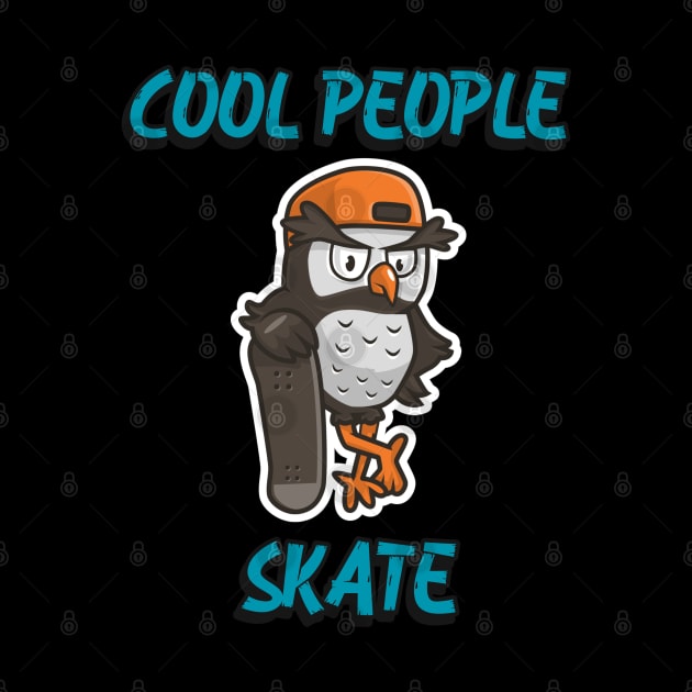 Cool people skate owl design by Wolf Clothing Co