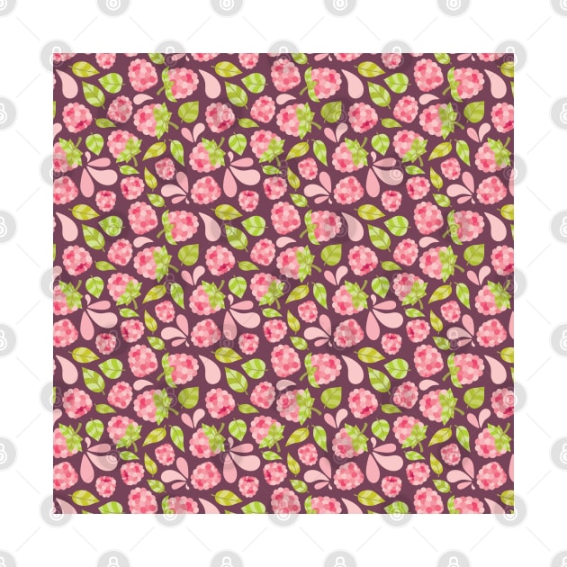 Raspberry Boom Seamless Surface Pattern Design by zarya_kiqo