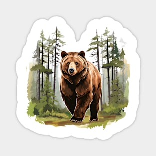 Brown Bear Forest Magnet