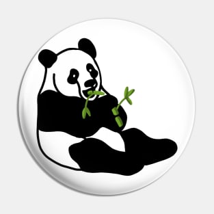 Giant Panda having lunch Pin