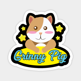 Grinny Pig Gift for Guinea Pig Lovers Cute Guinea Pig Magnet