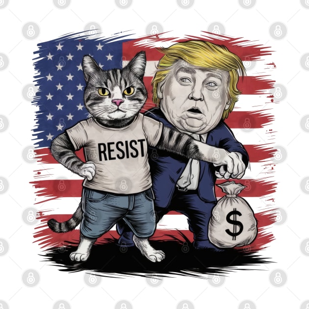 Cats Against Trump by SimpliPrinter