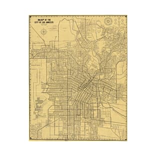 Vintage Map of Los Angeles CA (1914) T-Shirt