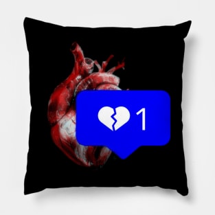 Vintage retro cottagecore romantic dark grunge aesthetic heart love Pillow