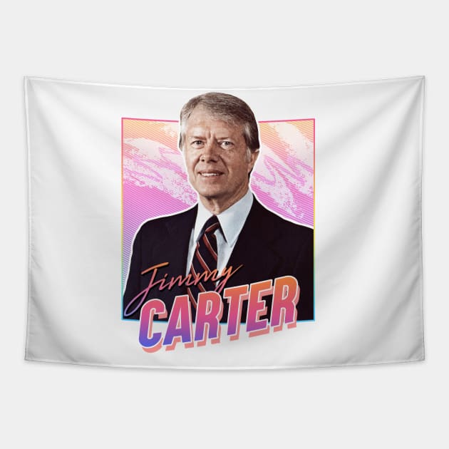 Jimmy Carter - Retro Tapestry by PiedPiper