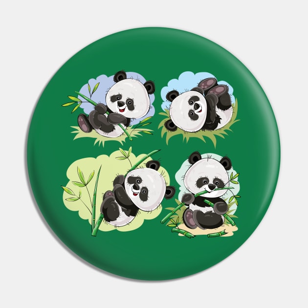 Panda Collection Pin by Mako Design 