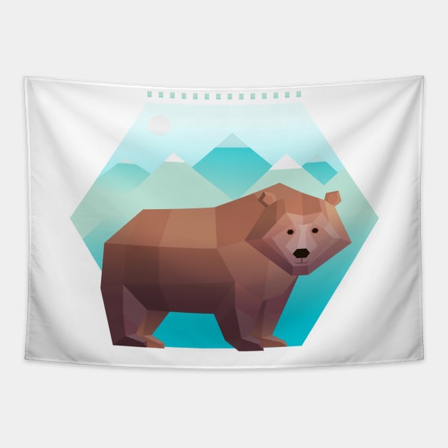 Polar Bear Tapestry by Brainable ART