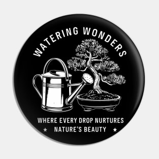 WATERING WONDERS: A Grayscale Tribute to Nature's Beauty, One Drop at a Time Pin