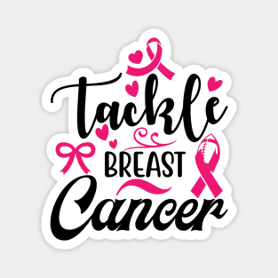 Tackle Breast Cancer Awareness Football Pink Ribbon Boys Kid, tackle breast cancer Magnet