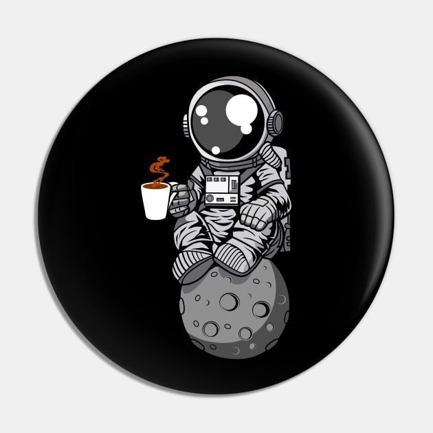 Astronaut Coffee Break Pin by ArtisticParadigms