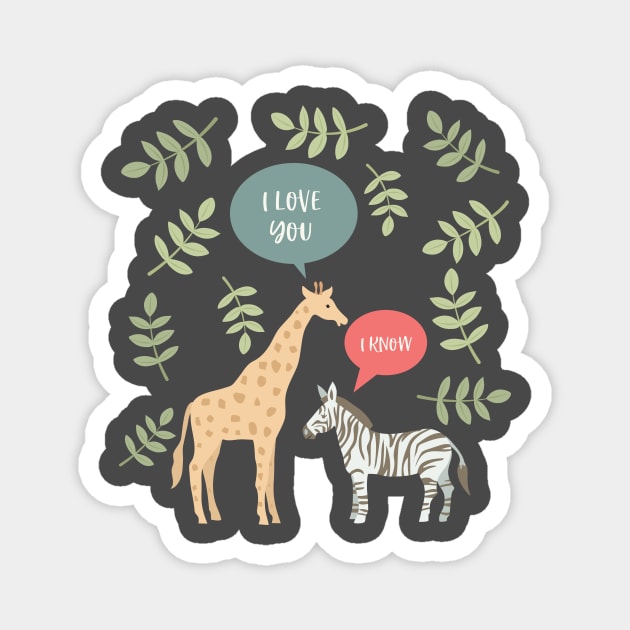 Funny Safari Love Shirt Magnet by SWON Design