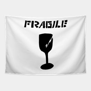 Fragile Breakable Glass Symbol Tapestry