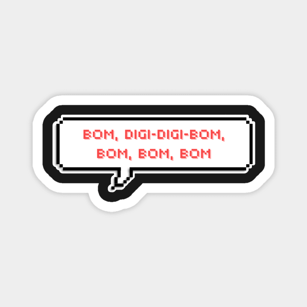 Bom, digi-digi-bom, bom, bom, bom - Topline - Stray Kids Magnet by mrnart27