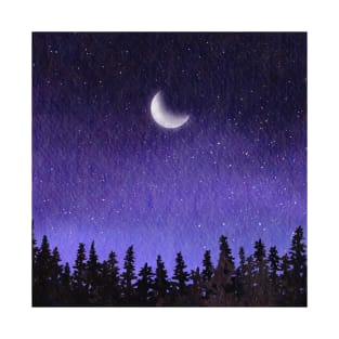 Purple watercolor nightsky T-Shirt